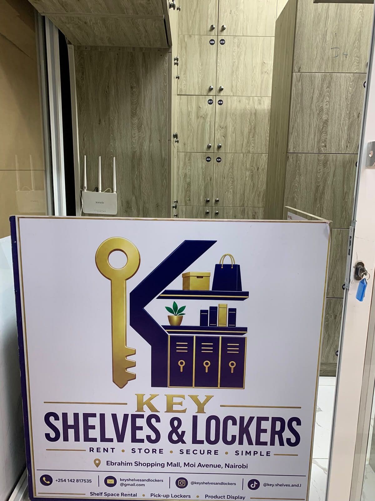 Inside Key Shelves & Lockers at Ebrahim Shopping Mall, Moi Avenue.